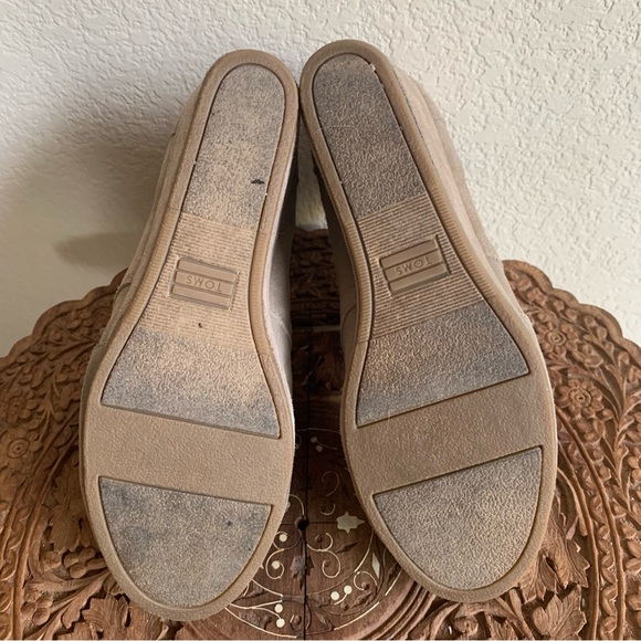 TOMS Women's Size 9 Desert Sand Beige Tan Lace Up Wedge Boots Ankle Booties - Picture 2 of 9